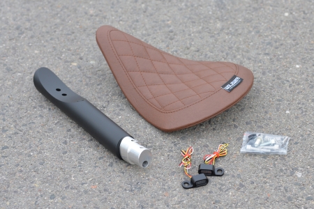 Bobber Sitz-Kit in braunem Sitz, Twin Shock